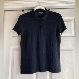 NEW Brooks Brothers Silk Cashmere Polo in Black Short Sleeve